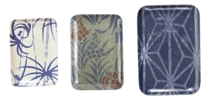 Yukata Trays, Set of 3