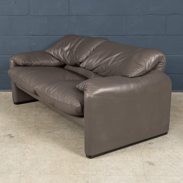 Vintage 20th Century Italian Maralunga Sofa by Vico Magistretti for Cassina, 1980, Set of 3 For Sale - Image 6 of 18