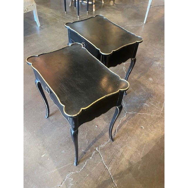 Wood Pair of Vintage French Provincial Style Side Tables For Sale - Image 7 of 10