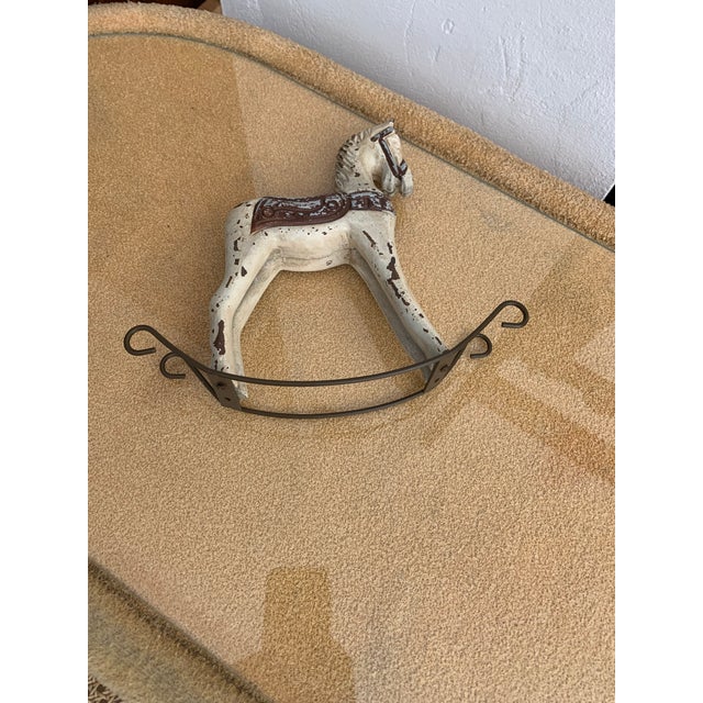 Ivory Wicker Toy Horse For Sale - Image 5 of 5