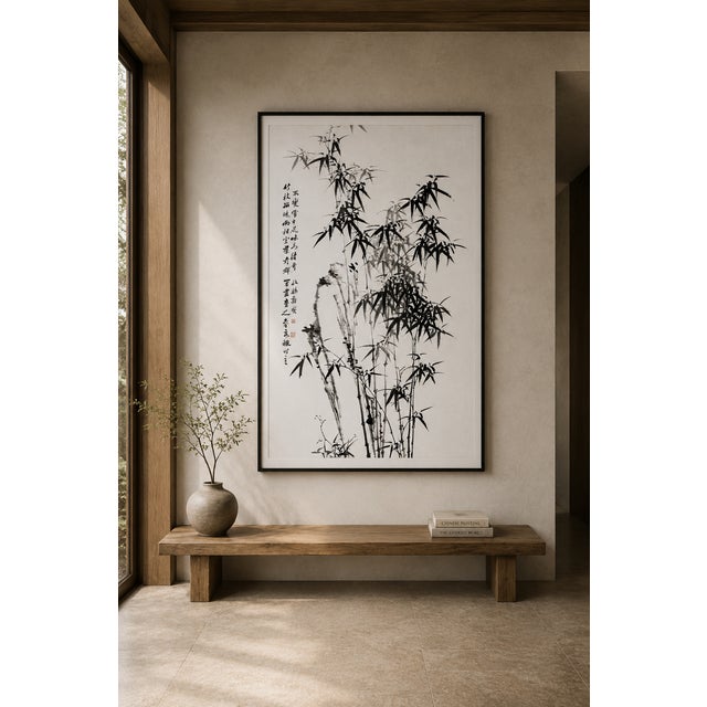 Chinese Bamboo by Zheng Xie, Vintage Art Print, 20" X 30" For Sale - Image 10 of 11