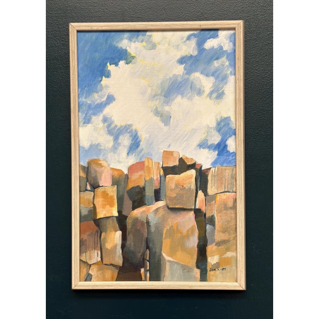 Eva S, Landscape, 1950s, Oil Painting on Canvas, Framed For Sale - Image 10 of 18