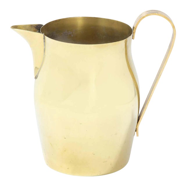 Mid-Century Modern Tommi Parzinger for Dorlyn Silversmiths Brass Pitcher For Sale