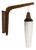 Wall Light in Teak and Opaline Glass, 1960s For Sale
