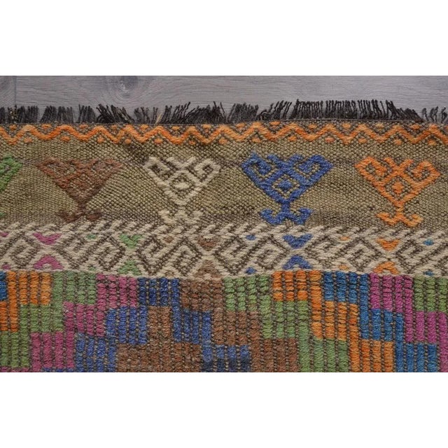 Turkish Colorful Kilim For Sale - Image 9 of 11