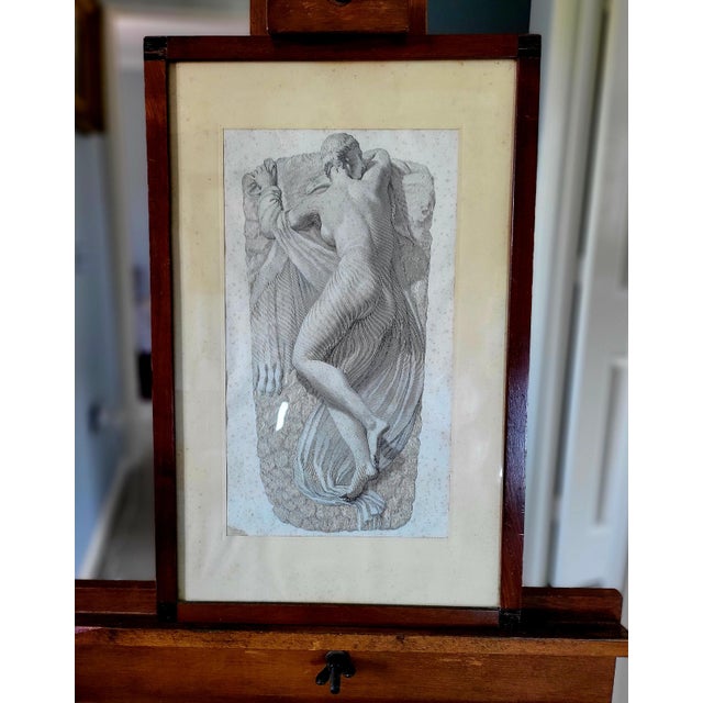 After Giovanni Domenico Campiglia, Nude Sleeping Hermaphroditus, 1740, Engraving, Framed For Sale - Image 3 of 7