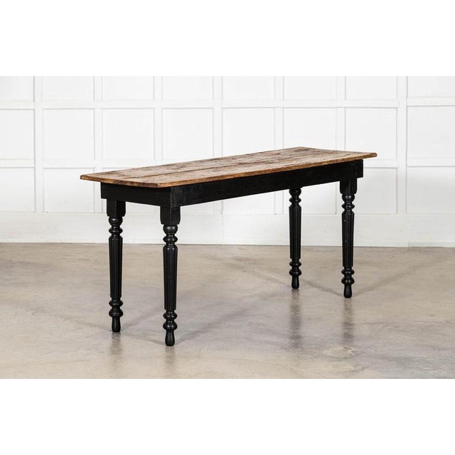 Antique English Ebonised Pine Server Table, 1890 For Sale - Image 4 of 16