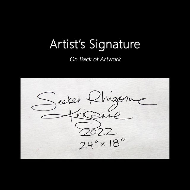 Paper Seeker Rhizome - Surreal Abstract Red Artwork on Paper Original Artwork by Krisanne Souter For Sale - Image 7 of 7