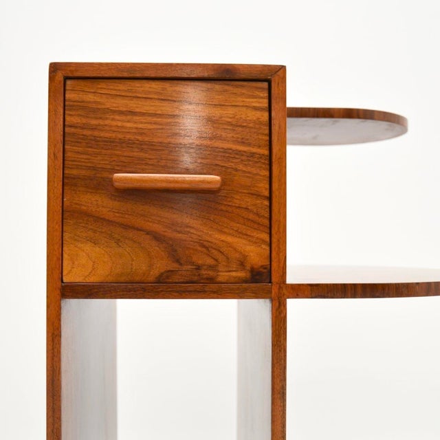 Art Deco Figured Walnut Side Table, 1930s For Sale - Image 11 of 13