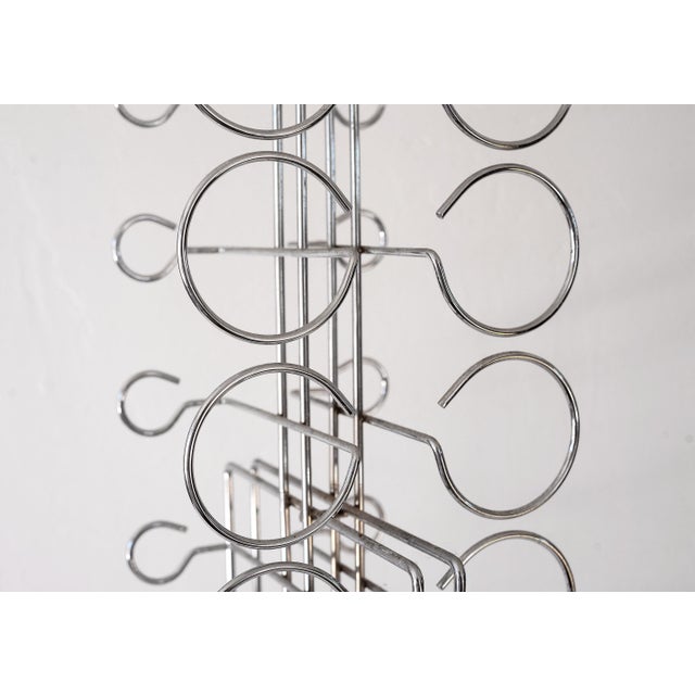Vintage Postmodern Stainless Steel 16Bottle Wine Rack Tower Chairish
