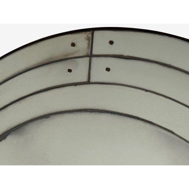 Art Deco Style, Antique Glass, Painted Wood, Round Venetian Wall Mirrors For Sale In New York - Image 6 of 8