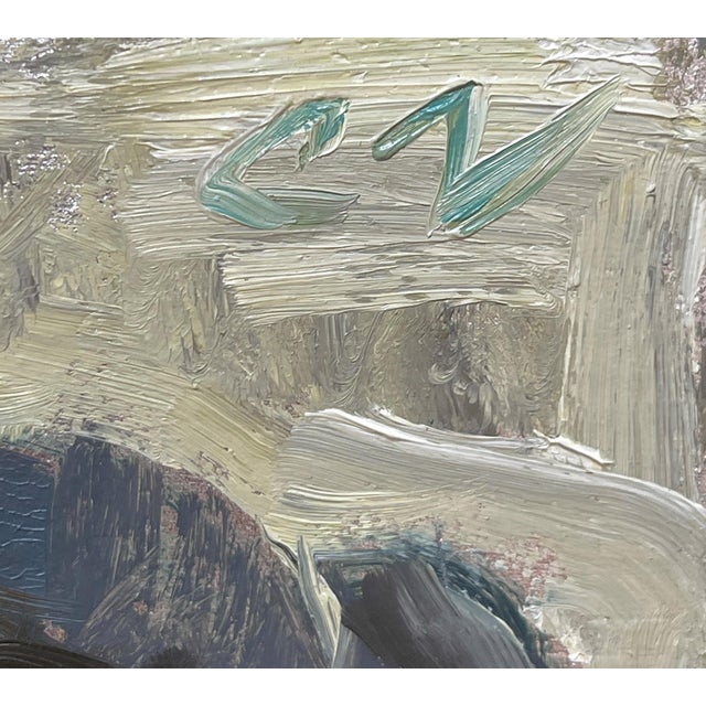 2010s A New Day by Charles Valsechi | Oil on board Still life of a mug and a piece of fruit For Sale - Image 5 of 5