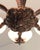 Art Deco Bronze Chandelier with Six Alabaster Lampshades, Made in Italy in the 1950s/1960s. For Sale - Image 16 of 18