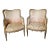 Giltwood Louis XVI Style Bergere Armchairs From Salon Suite -A Pair For Sale