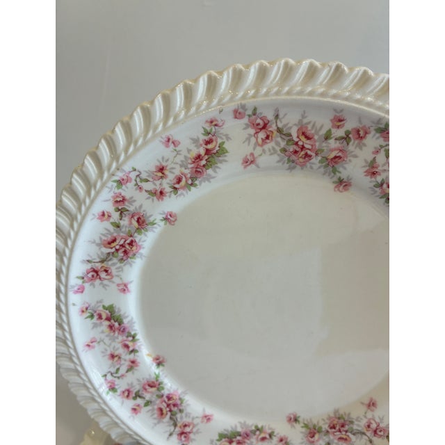 Mid 20th Century Harker Royal Gadroon Bridal Rose Plates – Set of 4 For Sale - Image 4 of 11
