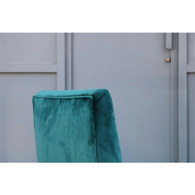 1950s Set of Green Velvet Lounge Chairs by Gigi Radice for Minotti, 1950s For Sale - Image 5 of 9