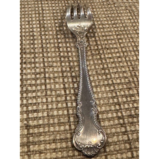 American Antique Gorham "Cambridge" Sterling Silver Fork 7" Monogram "N" For Sale - Image 3 of 5