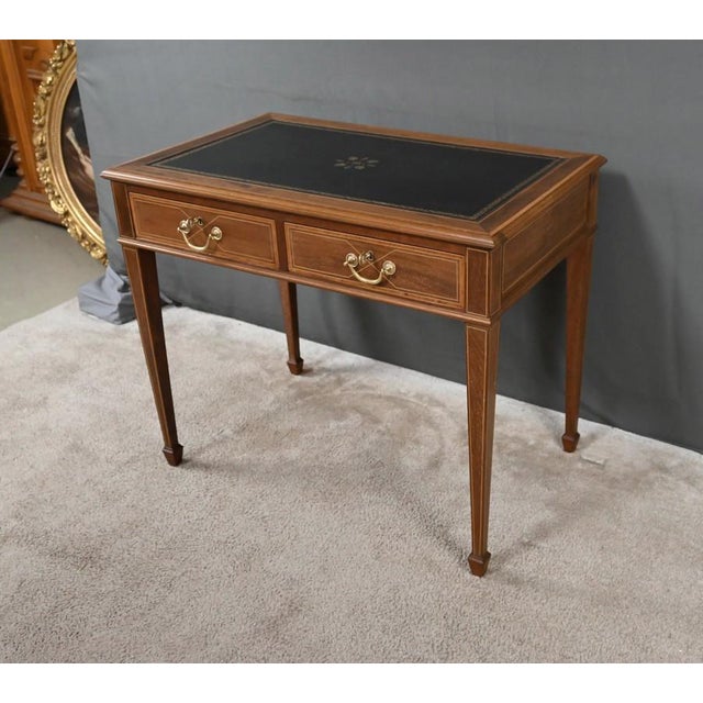 Small English Mahogany Desk, 20th Century For Sale - Image 4 of 16