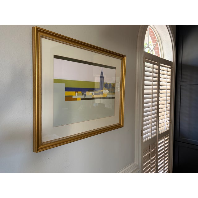 1980s Modernist Serigraph “Distant Land, New Skies” #51/150 Signed by Janice Wetzel – Custom Framed For Sale - Image 14 of 14