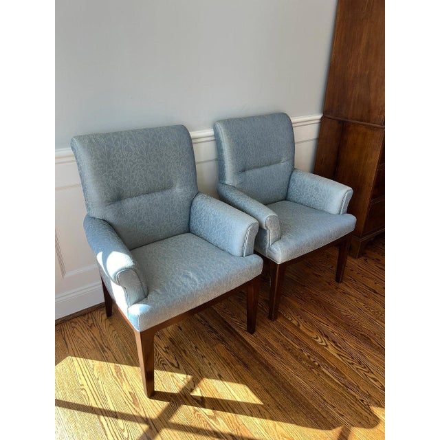 Mid-Century Modern Thom Filicia for Baker Arm Chairs For Sale - Image 3 of 9