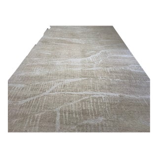Rh Restoration Hardware Strati Hand-Knotted Wool Rug — 10' × 14' Sand | Himalayan Highland Wool | High-Low Textural Design For Sale