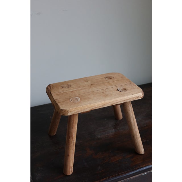 American Wooden Handmade Stool For Sale - Image 3 of 3