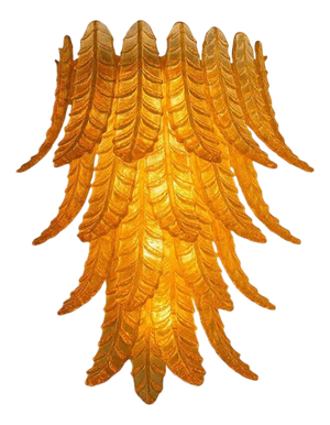 Italian Italian Amber Felci Murano Glass Wall Light by Simoeng