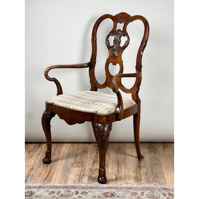 Traditional Antique George III Mahogany Open Arm Chair C. Late 18th Century For Sale - Image 3 of 10