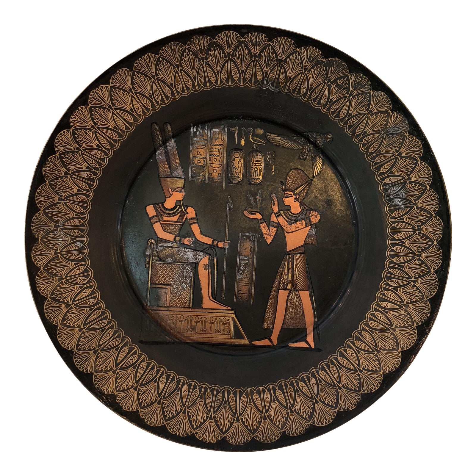 Vintage Copper Egyptian Wall Plate Chairish