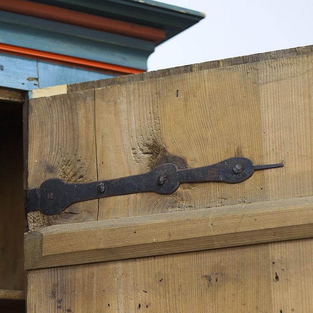 Wood Painted Bridal Cupboard, 1788 For Sale - Image 7 of 17