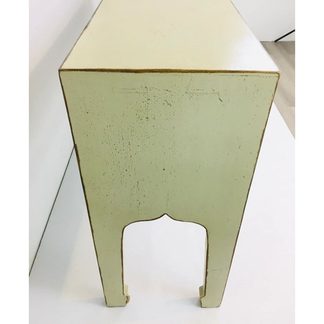 Modern Modern Antique White Four Drawer Wood Console Table For Sale - Image 3 of 7