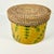 Boho Chic 1990s Vintage Coastal Boho Chic Wicker Lidded Bamboo Leaf Motif Storage Box, Small For Sale - Image 3 of 9