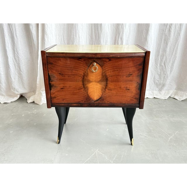 Metal Mid-Century Modern Wooden Bedside Tables by Vittorio Dassi, 1950s, Set of 2 For Sale - Image 7 of 18