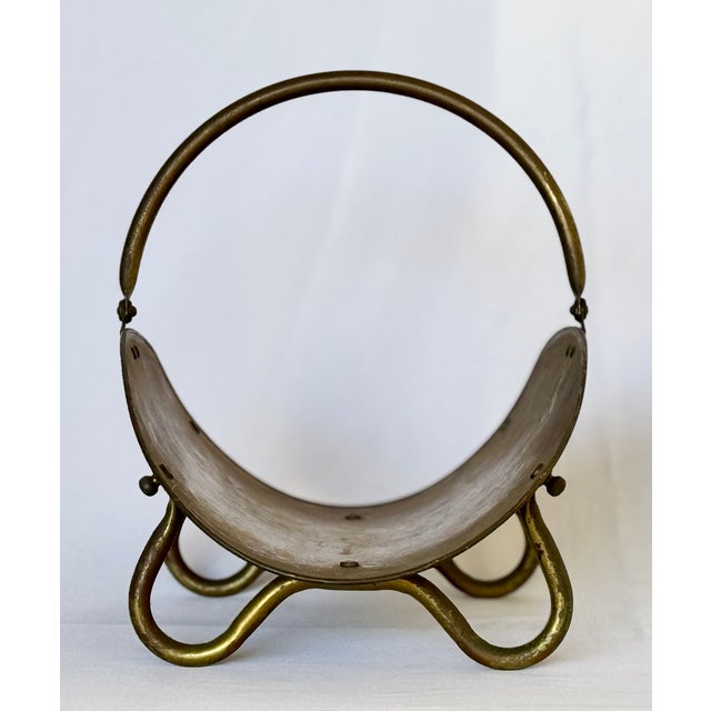 French 20th Century French Brass Firewood Holder For Sale - Image 3 of 13