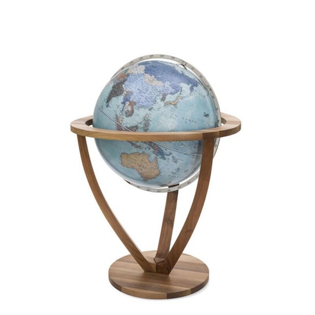 Blue Trilogy Acquamarina Globe by Zoffoli Mappamondi For Sale - Image 8 of 8