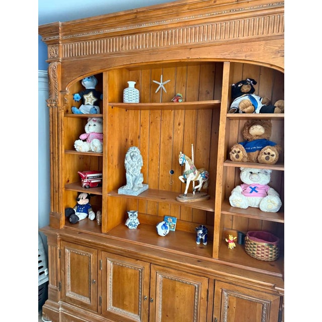 Ethan Allen Large Wooden Bookcase Wall Unit For Sale In Washington DC - Image 6 of 9
