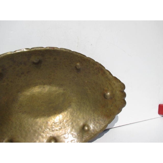 1900 - 1909 Arts and Crafts Hammered Copper Bowl Circa 1910s For Sale - Image 5 of 6