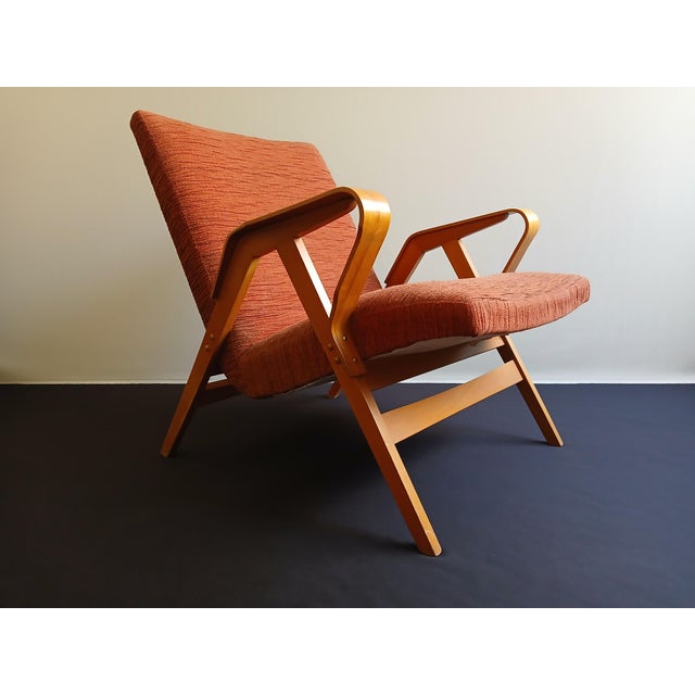 Beech Lounge Chair by Frantisek Jiràk for Tatra Nabytok, Former Czechoslovakia, 1950s For Sale - Image 4 of 17