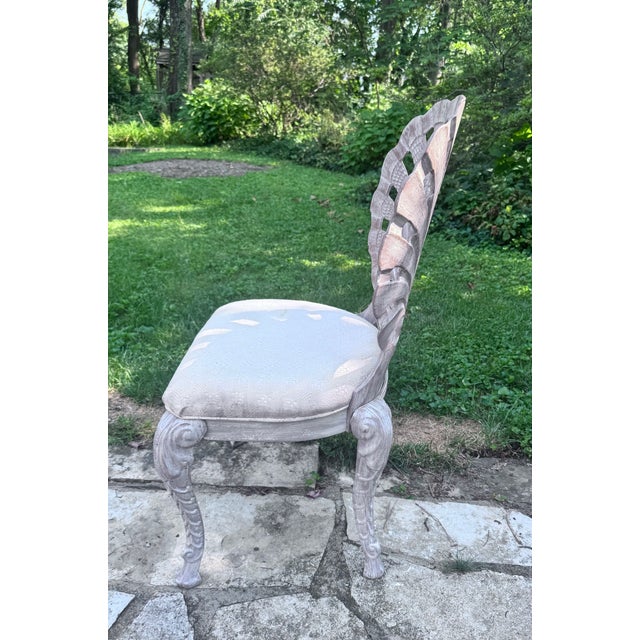 Gray 1960s Brown Jordan Shell Grotto Style Dining Chair For Sale - Image 8 of 13
