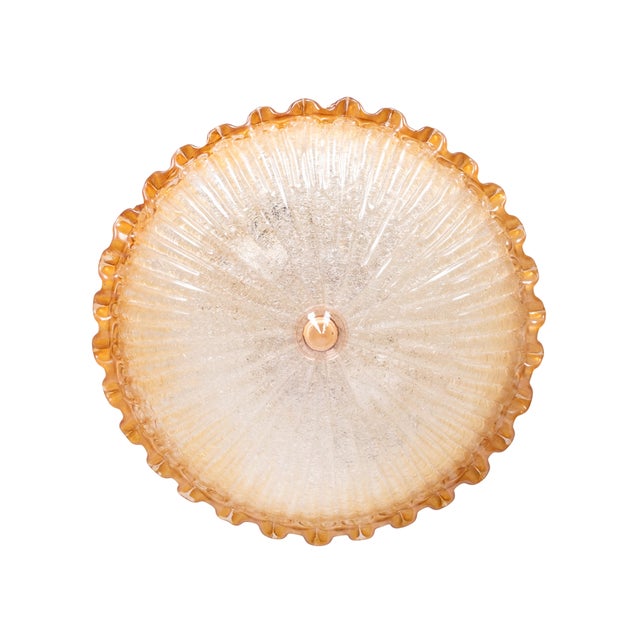 Mid-Century Flush Mount attributed to Barovier & Toso, Italy, 1970s For Sale - Image 6 of 11