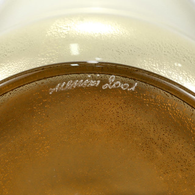 Large Venini Gold and Blue Laguna Glass Vase by Tomaso Buzzi For Sale - Image 13 of 13