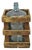 Vintage Great Bear Blue 5 Gallon Glass Carboy Jug in Wooden Crate For Sale