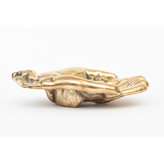 Vintage Praying Hands Brass Bowl, Object or Paperweight 50's For Sale - Image 9 of 11