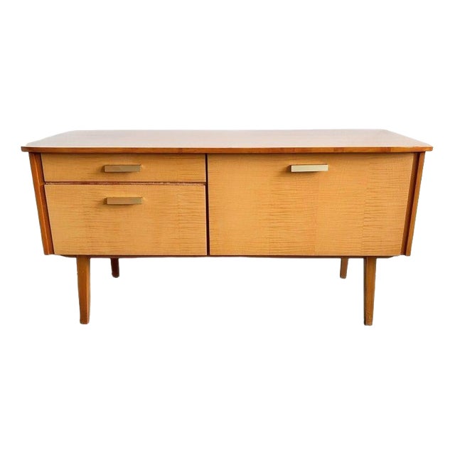 Mid-Century Modern Lowboard with High Gloss Duo-Tone Wood, 1950s For Sale