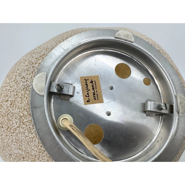 Illuminated Dorra Object Set in Fiberglass and Stone Granulate by André Cazenave, 1960s, Set of 3 For Sale - Image 17 of 18