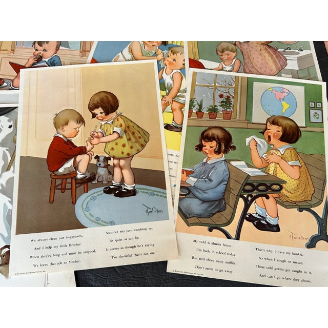 Paper Vintage Children's School Classroom Poster Set For Sale - Image 7 of 11