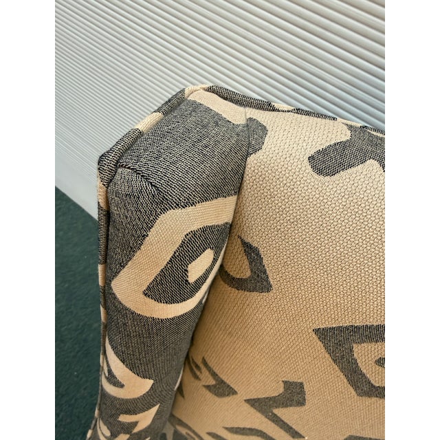 Hieorglycphic Upholstered Accent Chair For Sale - Image 12 of 12