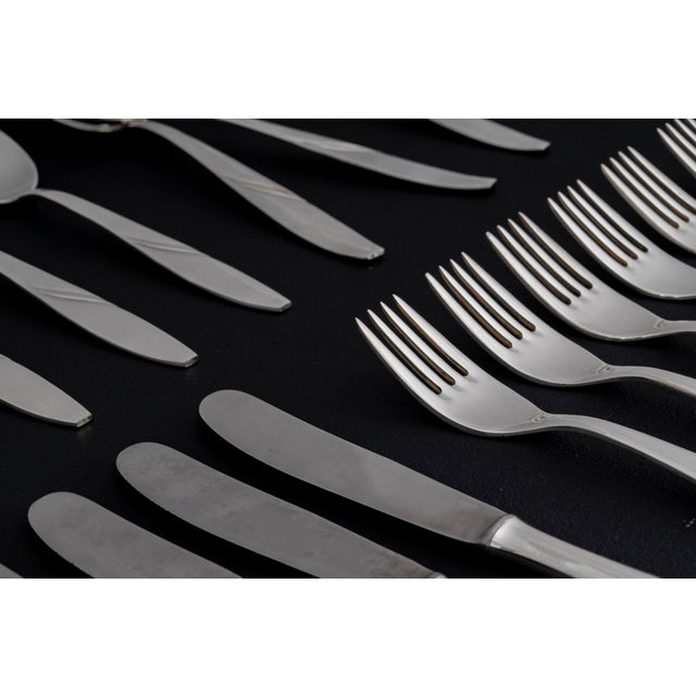 Silver-Plated Cutlery Set for 6, 1950s, Set of 33 For Sale - Image 15 of 18