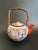 Antique Kutani Eggshell Porcelain Teapot & Teacup Trio Set With Lithophane For Sale - Image 4 of 17