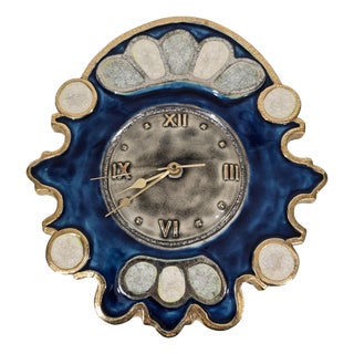 Ceramic Baroque Wall Clock by Mithé Espelt, 1950s For Sale